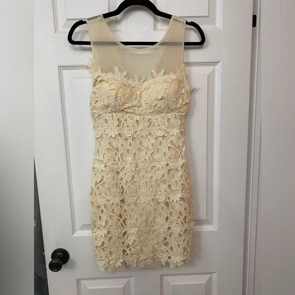 mini dress lace up back Cece Lace Ruffle Tie Back Mini Dress